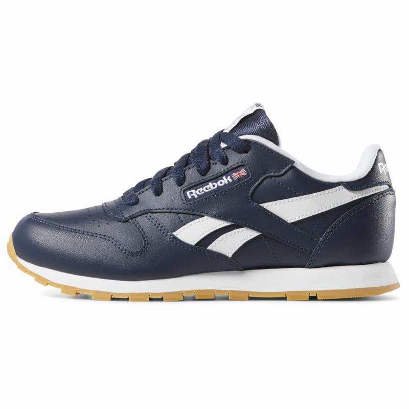 Tenisi Reebok Classic Leather Baieti Bleumarin/Albi Romania DP4367WR